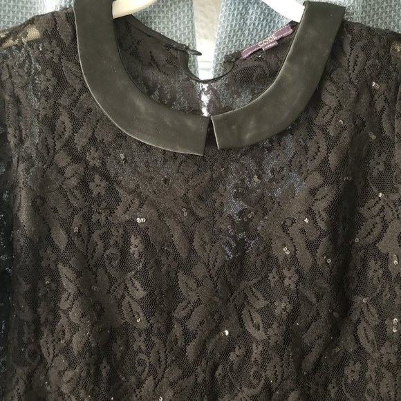 Code Black Lace top with sequins - Picture 1 of 3